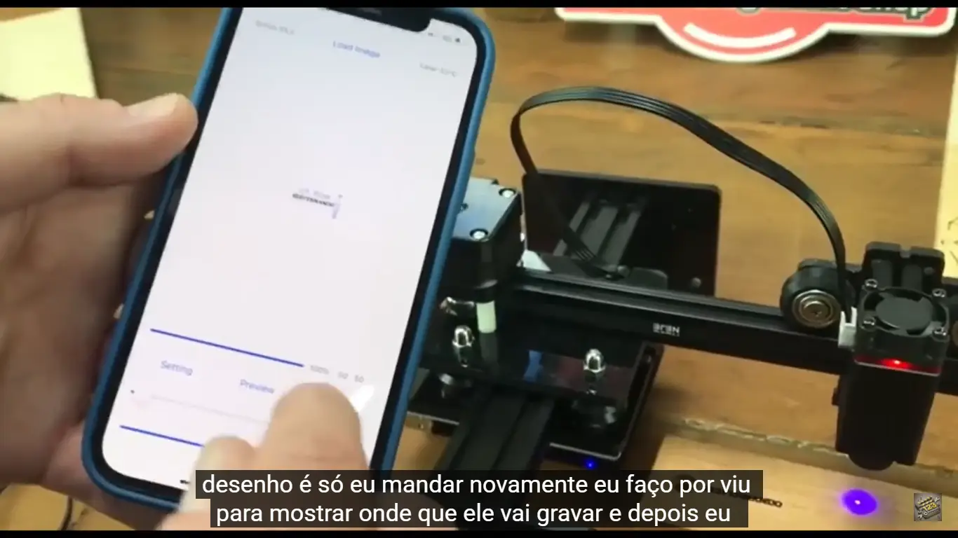 GRAVADORA LASER FÁCIL DE USAR. GRAVAÇÃO A LASER EM MADEIRA, PLÁSTICO, COURO, EVA, MDF. NEJE MASTER.