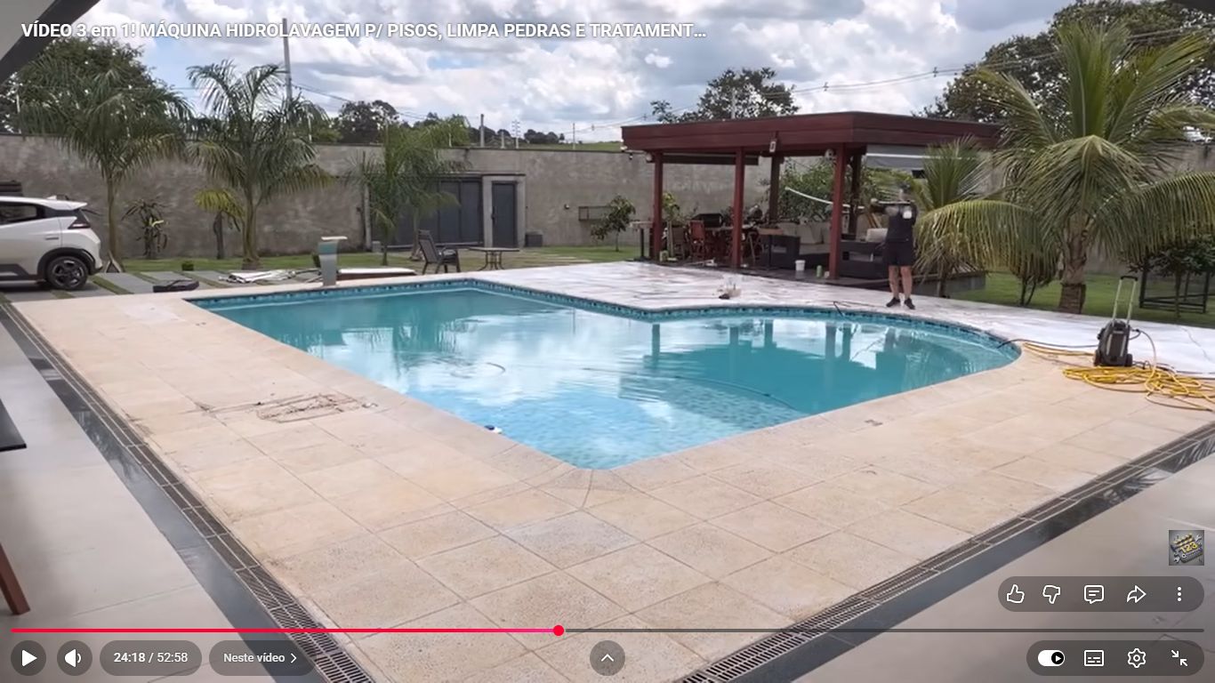 MÁQUINA HIDROLAVAGEM P/ PISOS, LIMPA PEDRAS E TRATAMENTO IMPERMEABILIZANTE C/ RESINA